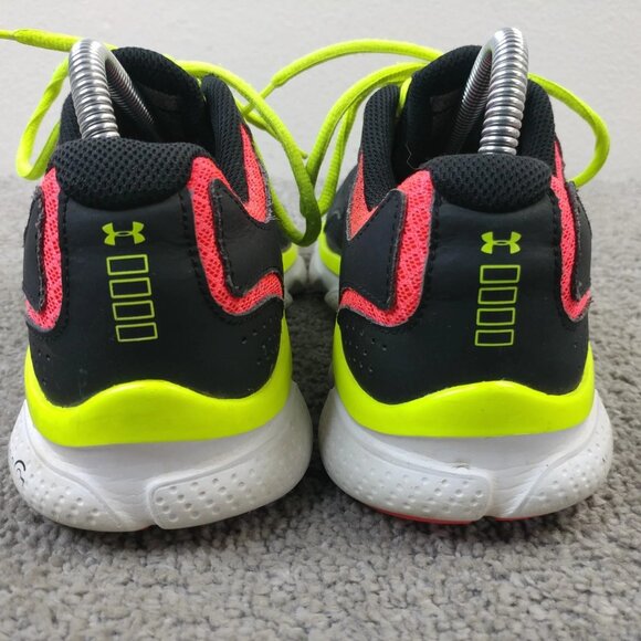 Under Armour Micro G Assert Womens Size 8 Running Shoes Black Yellow Pink Low - Picture 9 of 11
